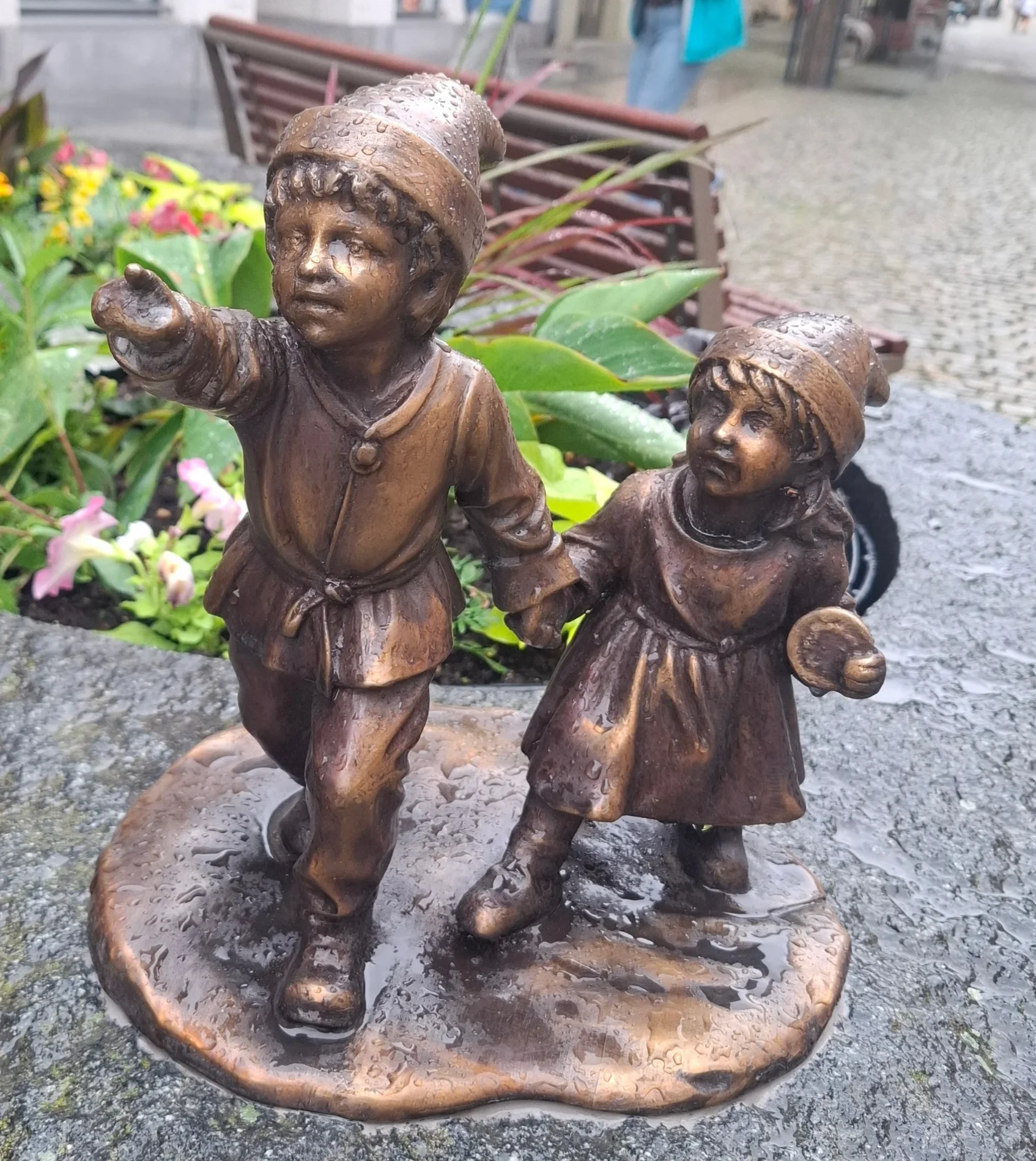 Bronzeskulptur in der Bautzen Altstadt