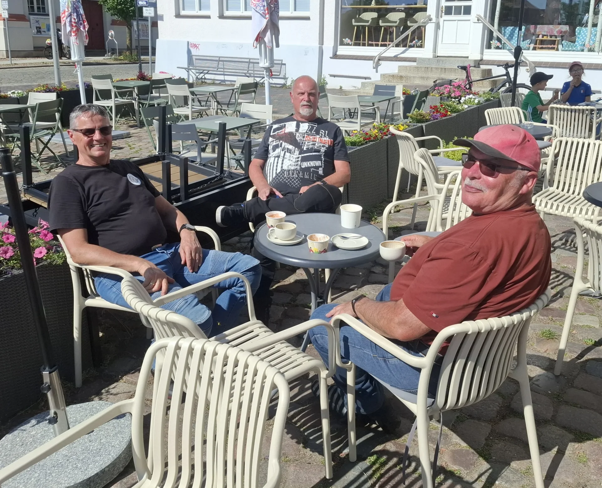 Treffen mit Harald und Volker an der Landpension am Fleesensee