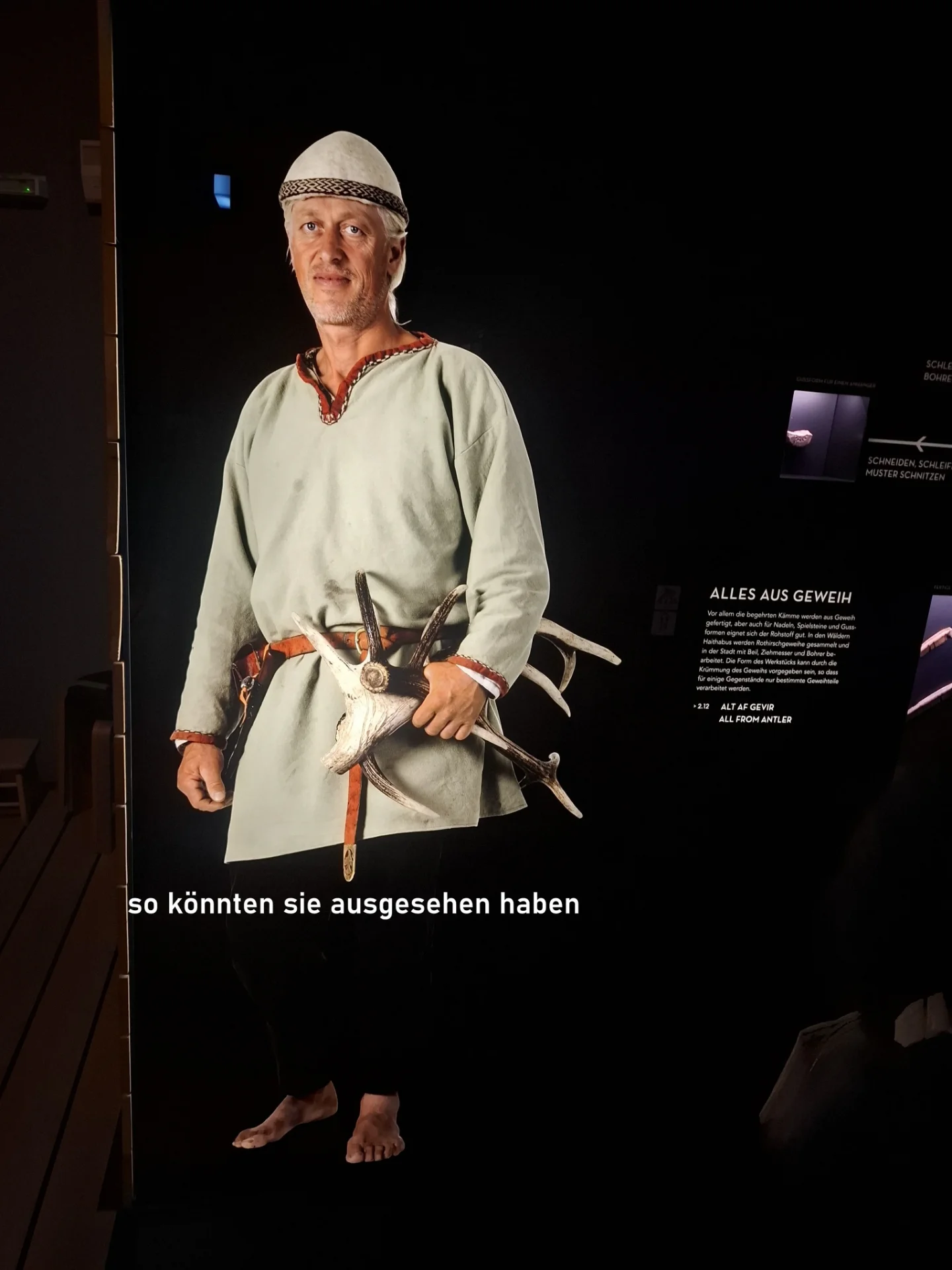 Darstellung eines Wikingers im Museum