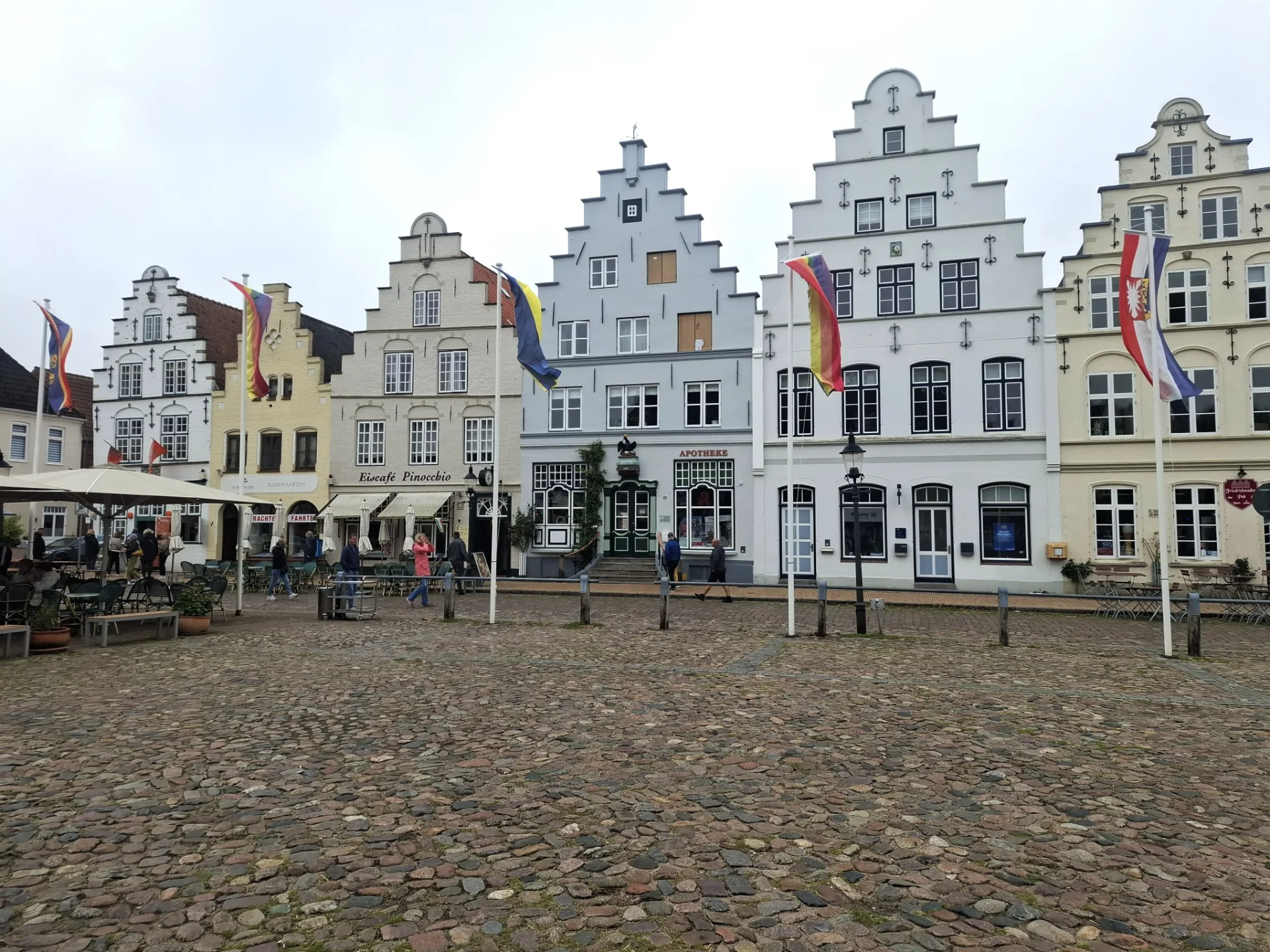 Giebelhäuser am Marktplatz von Friedrichstadt